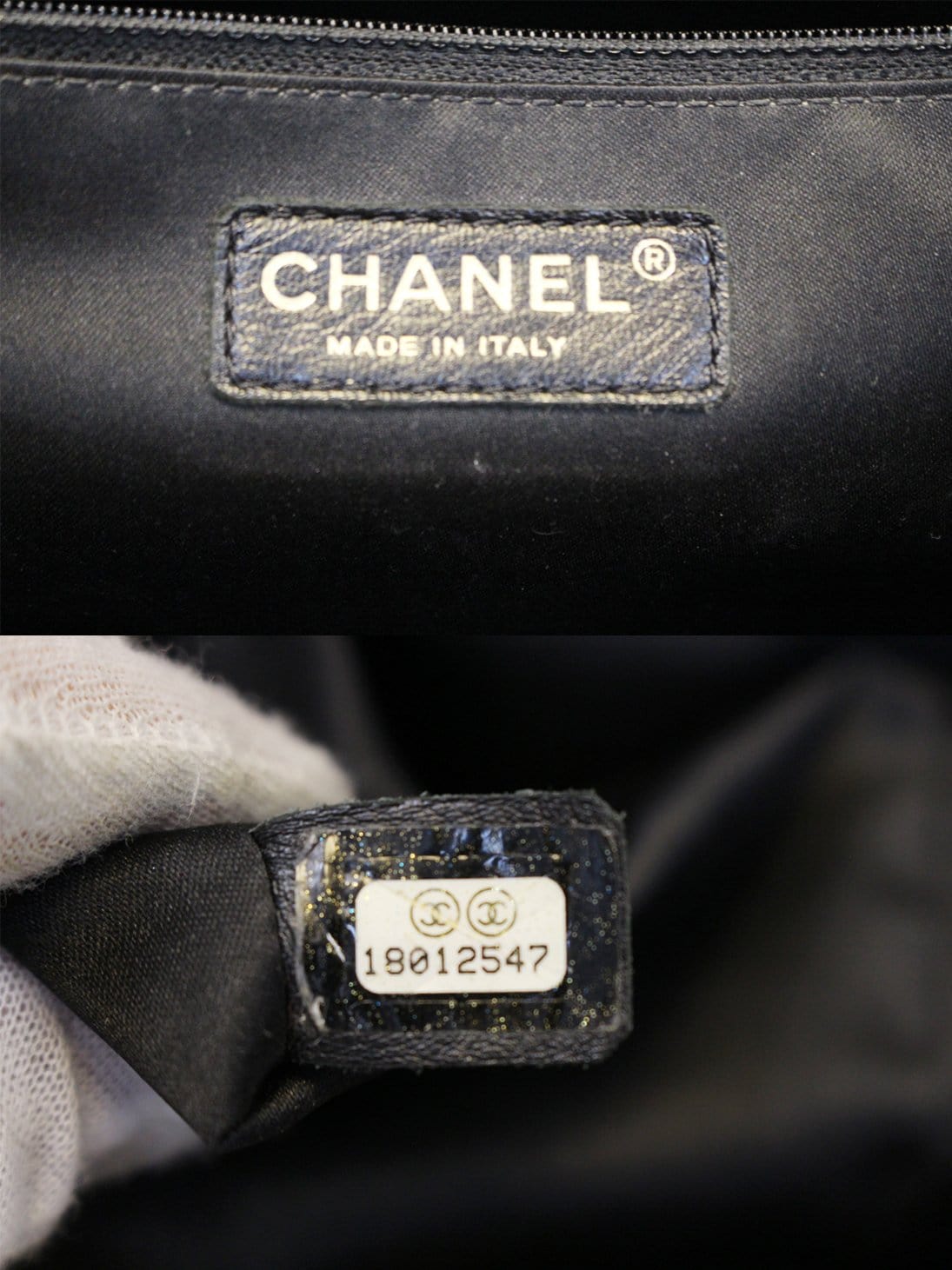 CHANEL Caviar Leather Leather Black XL Grand Shopping Tote Bag