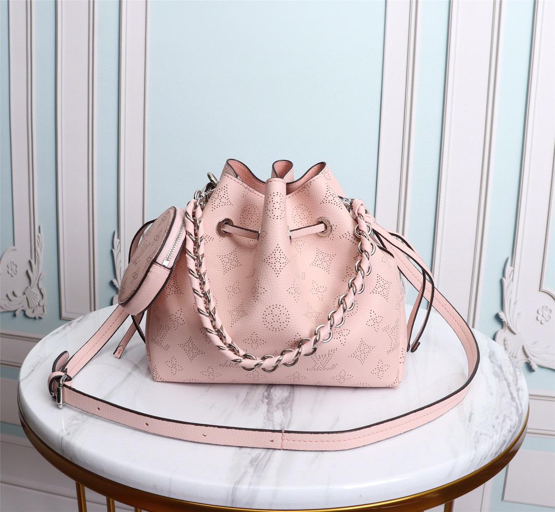 Top Quality Bella Bucket Bag Mahina Magnolia Pink For Women, Womens Handbags, Shoulder And Crossbody Bags 7.5in/22cm Top Quality M57068
