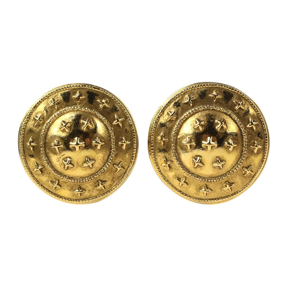 Chanel Star Motif Circle Earrings