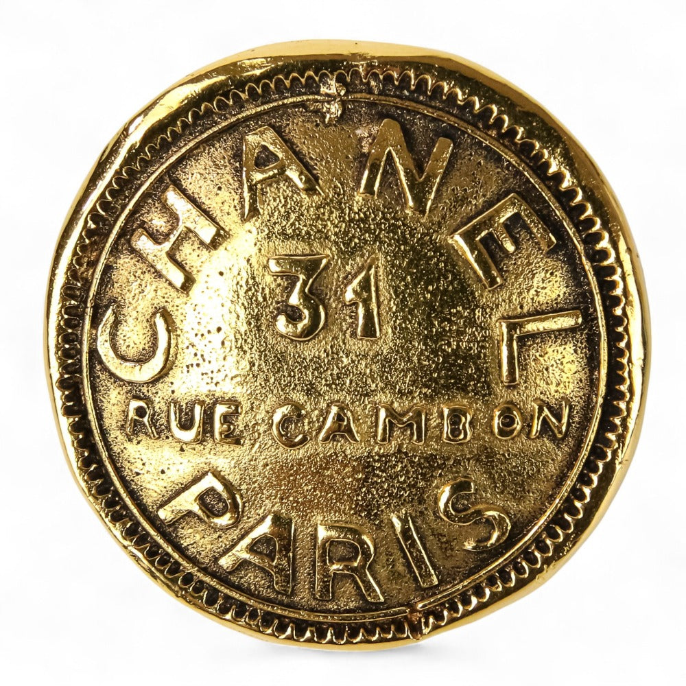 Chanel 31 Rue Cambon Logo Brooch