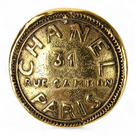 Chanel 31 Rue Cambon Logo Brooch