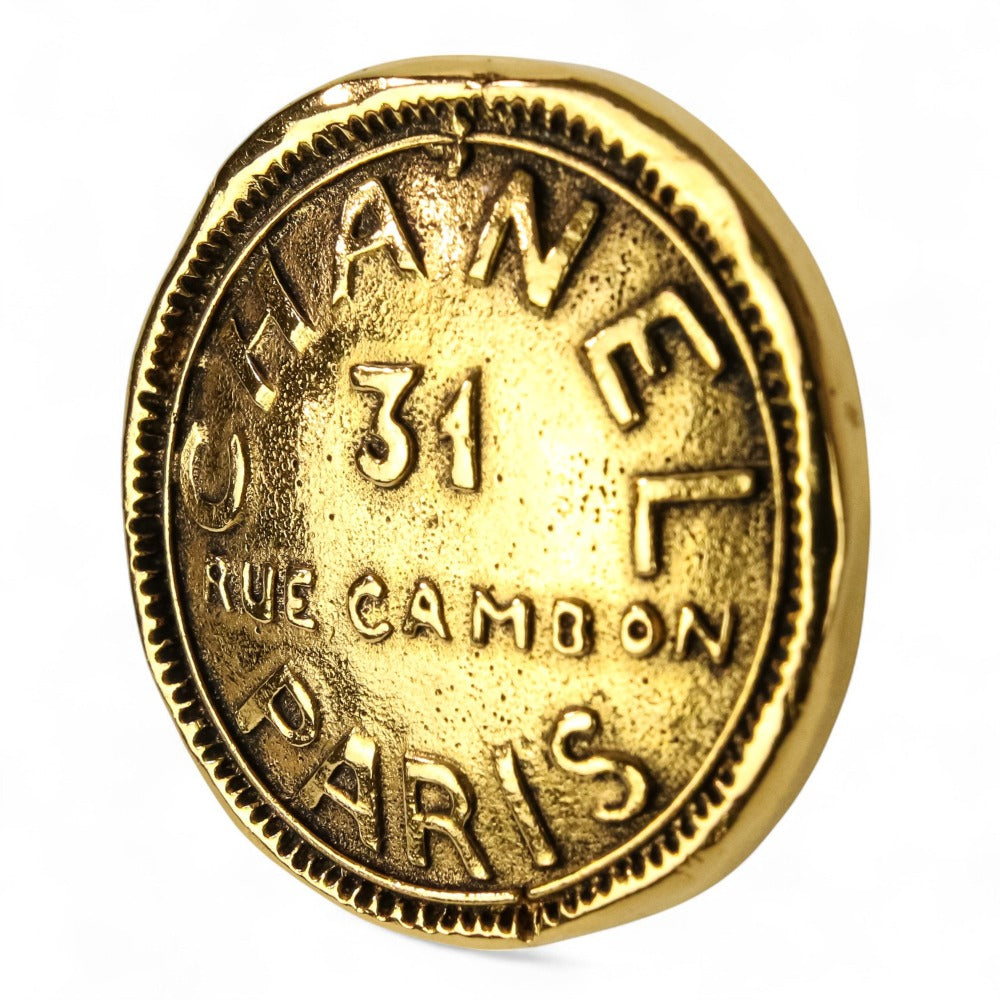 Chanel 31 Rue Cambon Logo Brooch