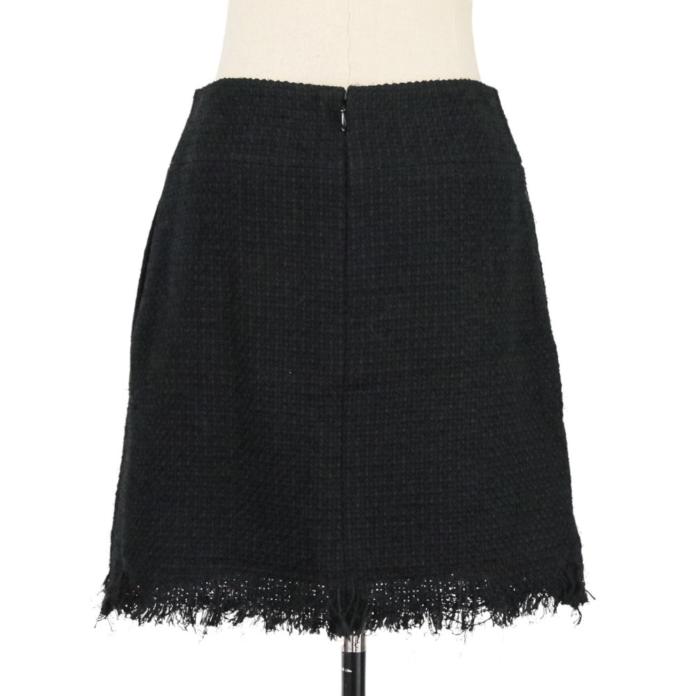 Chanel Coco Mark Cutoff Tweed Mini Skirt