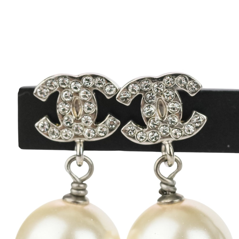 Chanel Coco Mark Faux Pearl Earrings