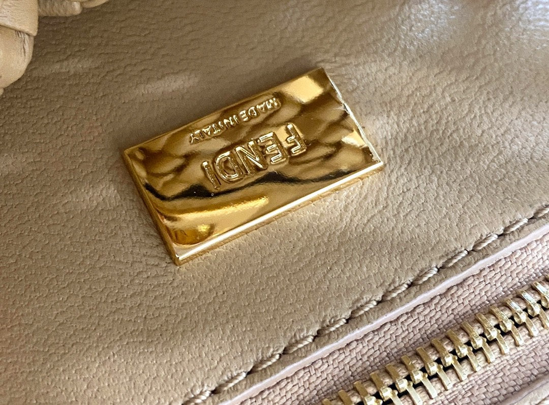 FI Top Quality Mini Light Brown Braided Bag For Woman 18cm/7in