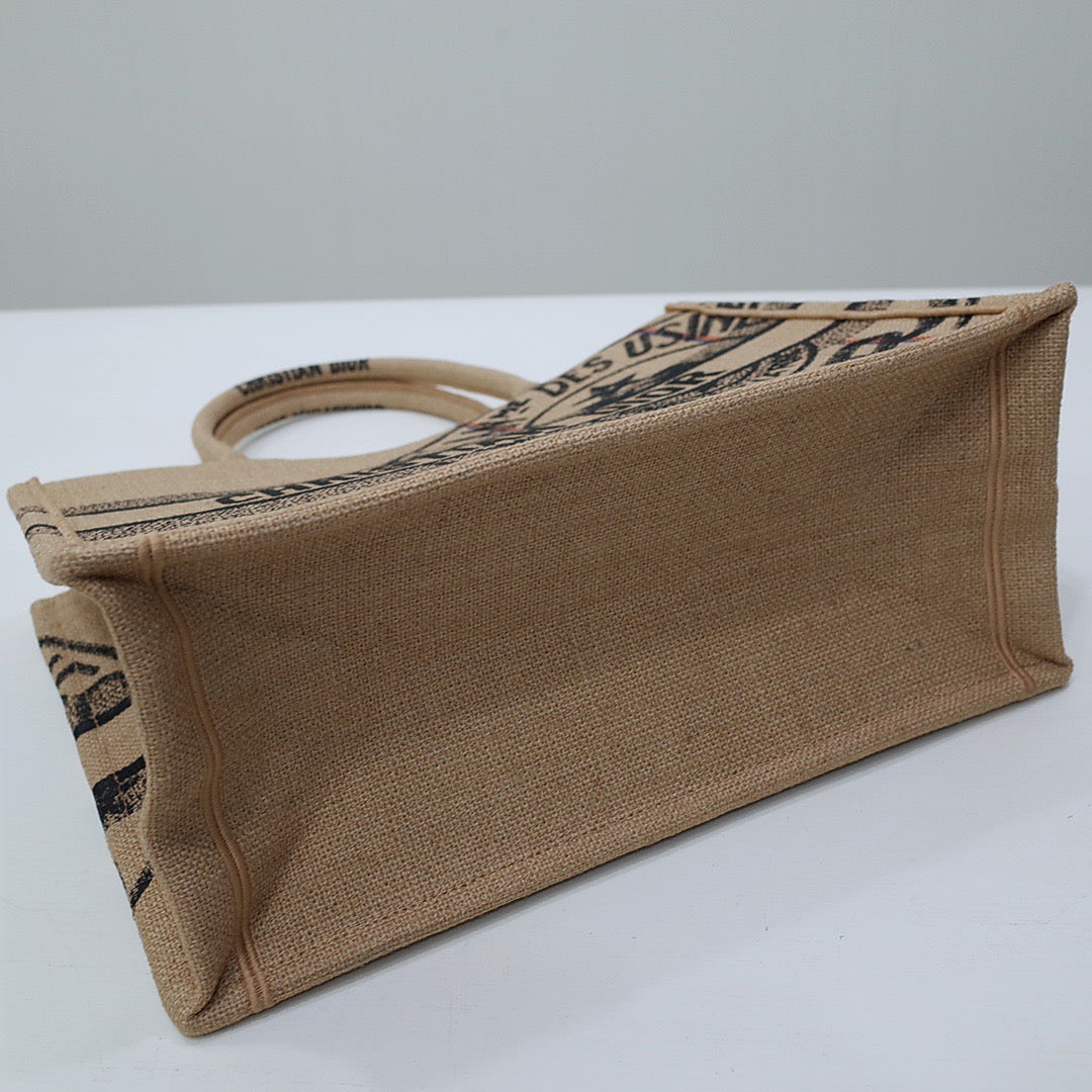 Top Quality MeTop Qualityum Book Tote Beige, For Women, Womens Handbags 14in/36cm CD M1296ZRUW_M918