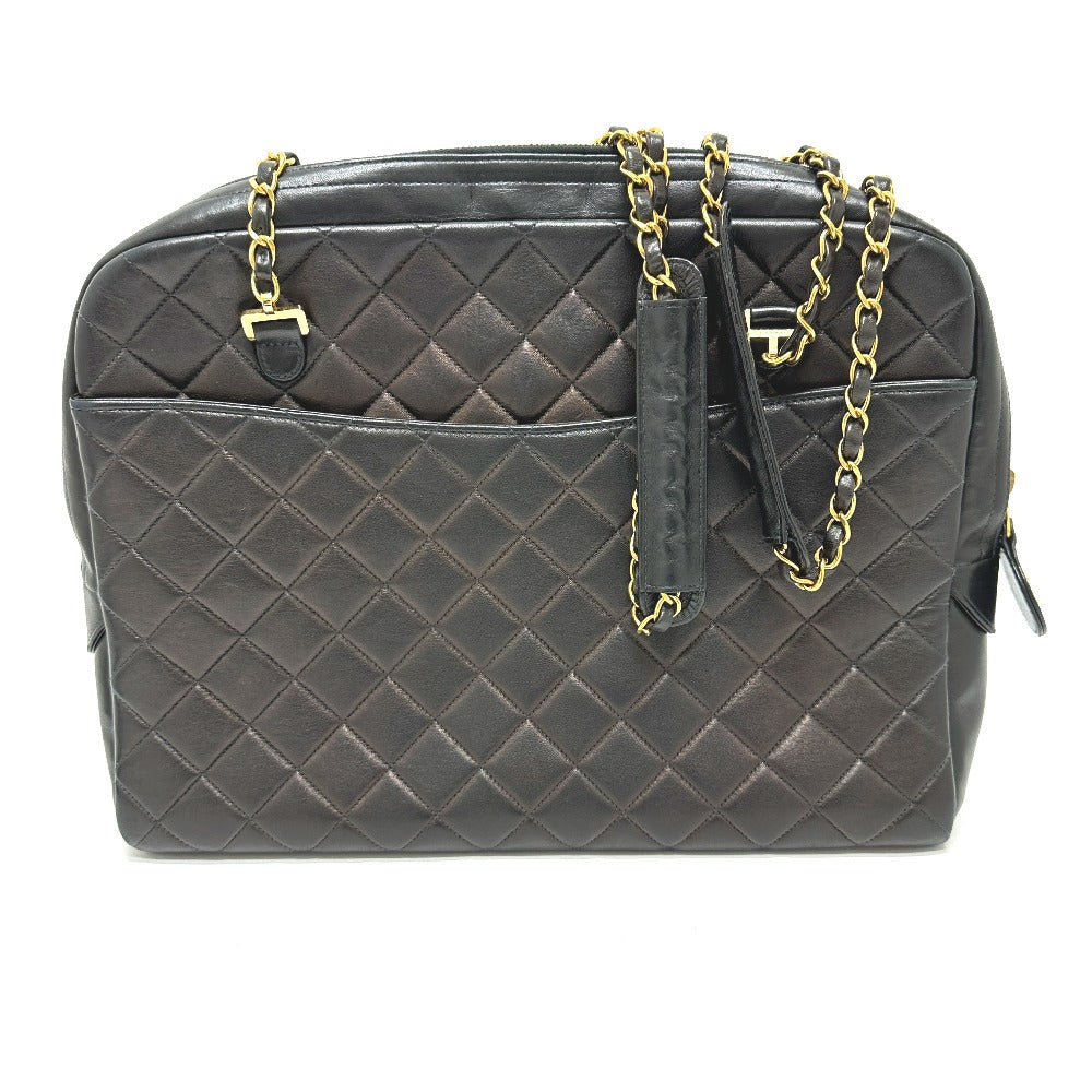 CHANEL Shoulder Bag lambskin black   Matelasse Quilting CC COCO Mark Women