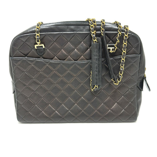 CHANEL Shoulder Bag lambskin black   Matelasse Quilting CC COCO Mark Women