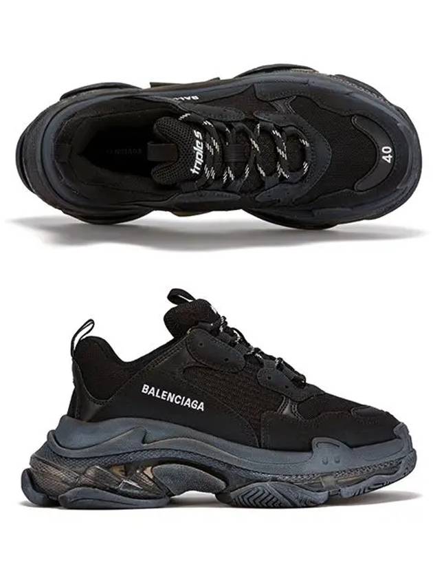 Luxury Balenciaga Trending 2025 Triple S Sneakers Clear Sole Black