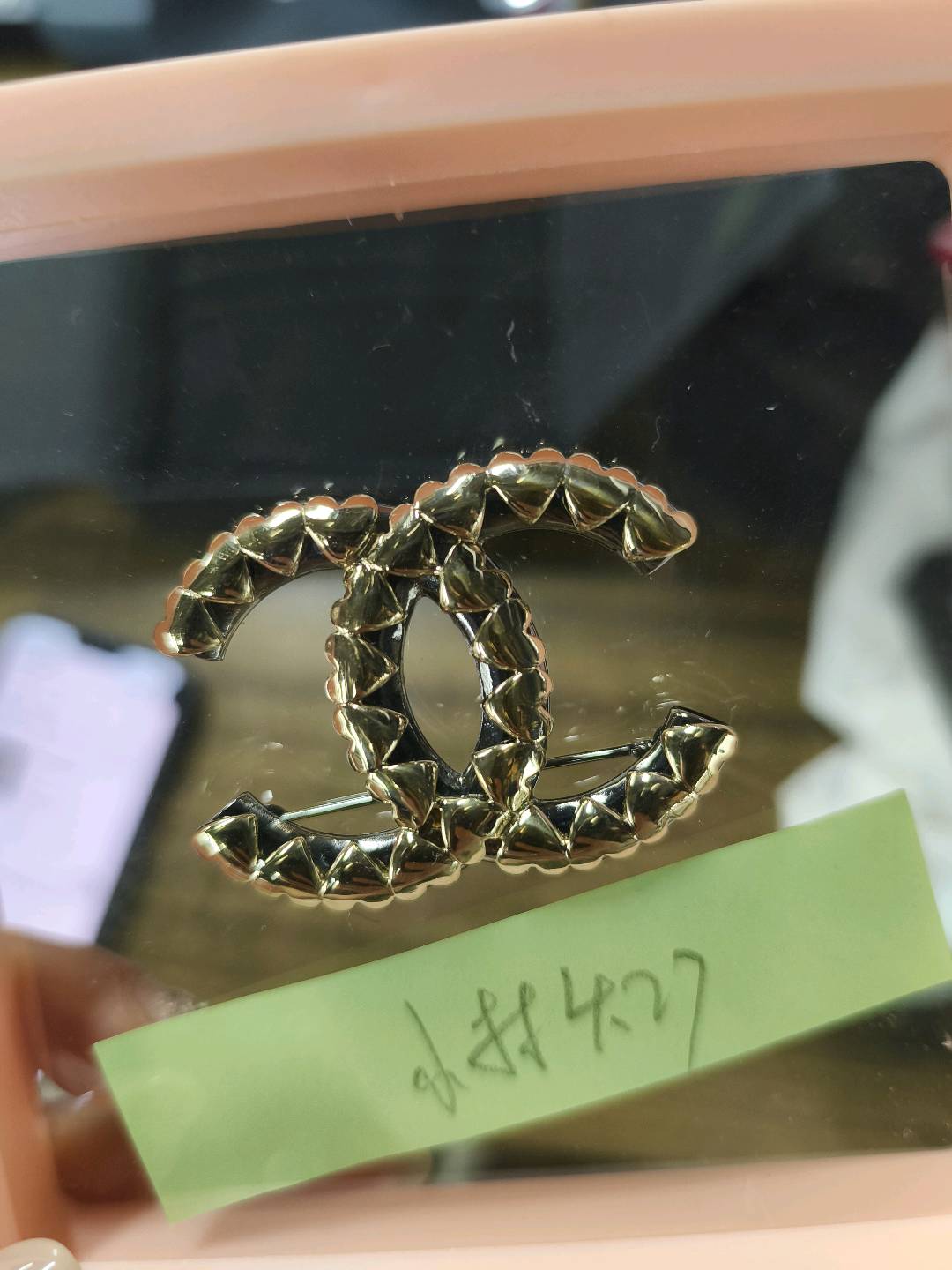 Chanel logo Heart Brooch