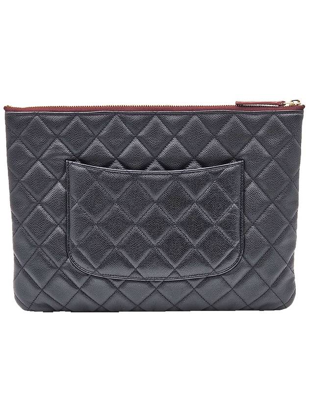 Chanel A82545 Black Caviar Gold Classic New Medium Clutch 31st Chanel