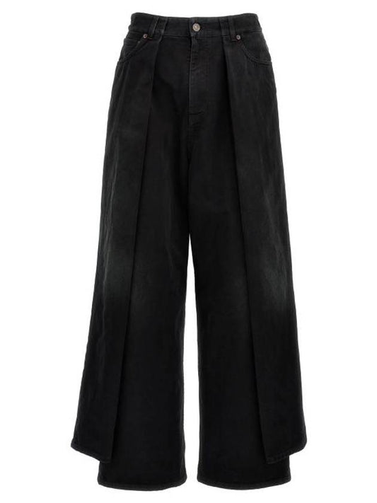 Luxury Balenciaga Trending 2025 Double Side Jeans Black