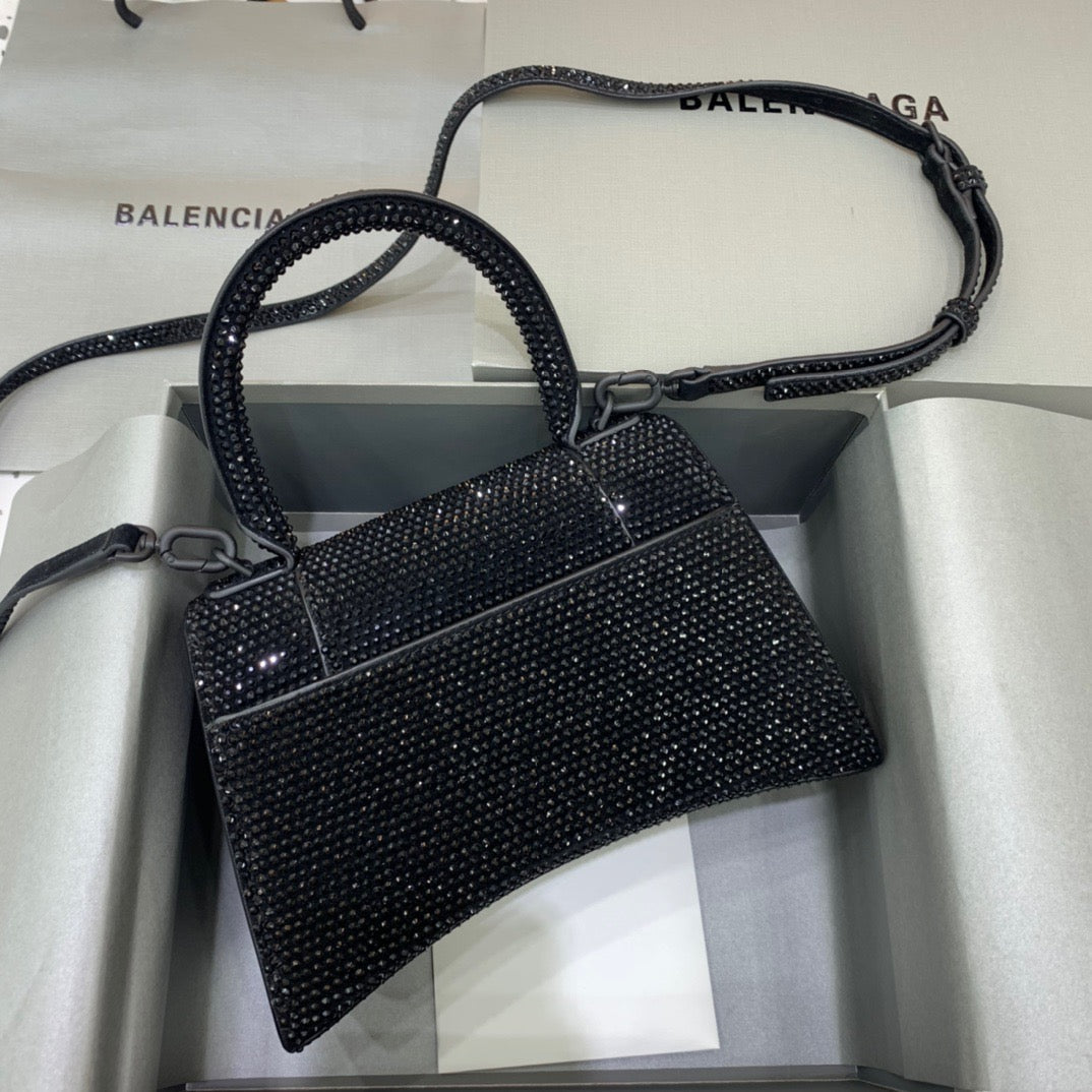 Top Quality Hourglass XS Handbag In Black, For Women,  Bags 7.4in/19cm 59283328D071071