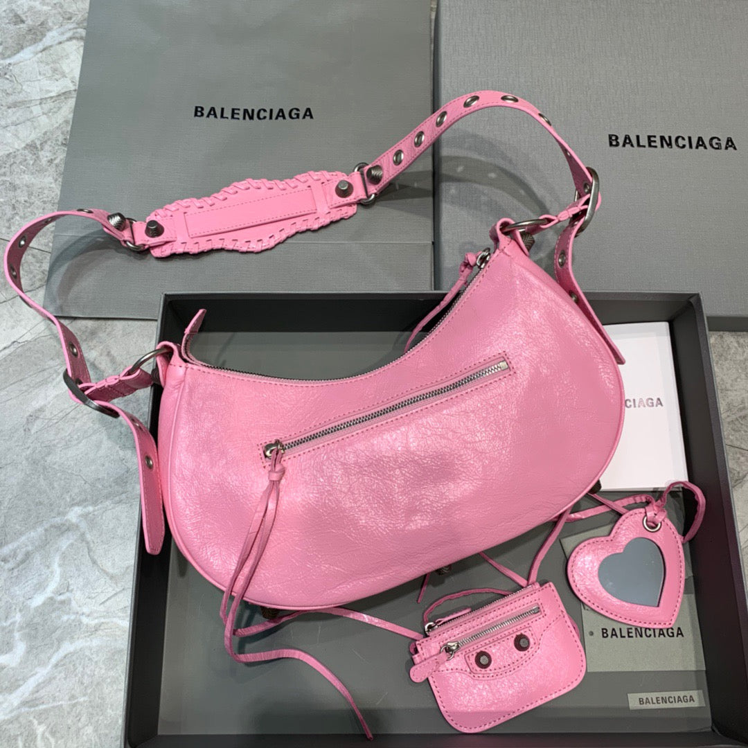 Top Quality Le Cagole XS Shoulder Bag In Pink, For Women,  Bags 13in/33cm