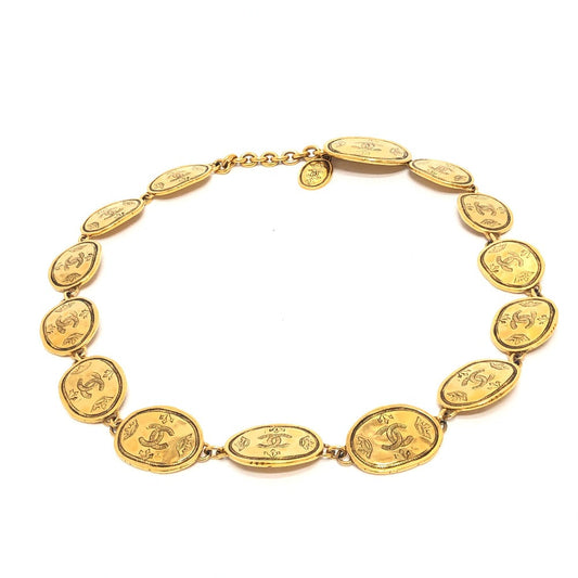 CHANEL belt 2ã»6 metal gold COCO Mark Medal
