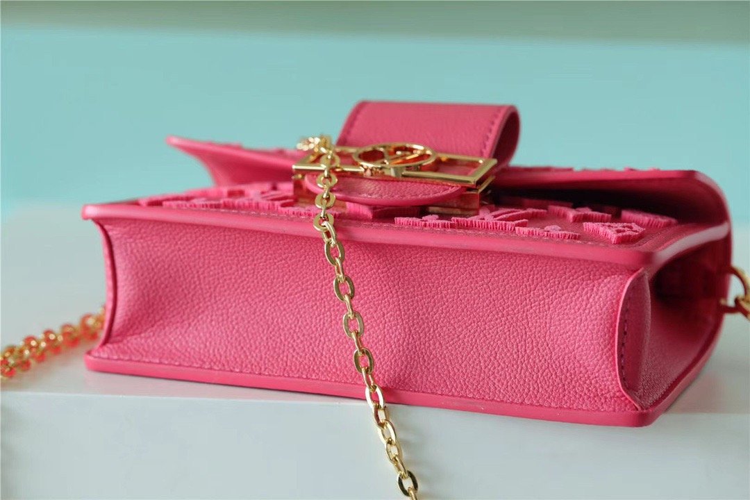 Top Quality Mini Dauphine Monogram Fluo Pink For Women,  Shoulder And Crossbody Bags 18.5cm/7.3in Top Quality M20747