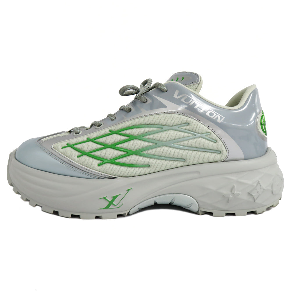 Louis Vuitton LV Dialovery Line Sneaker 1ABZ3P Gr 7 Size 26.0cm Silver Green Logo  Shoes