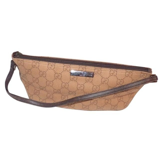 Gucci   Rusty Orange Large G Logo Print Canvas Brown Leather And Hobo Bag