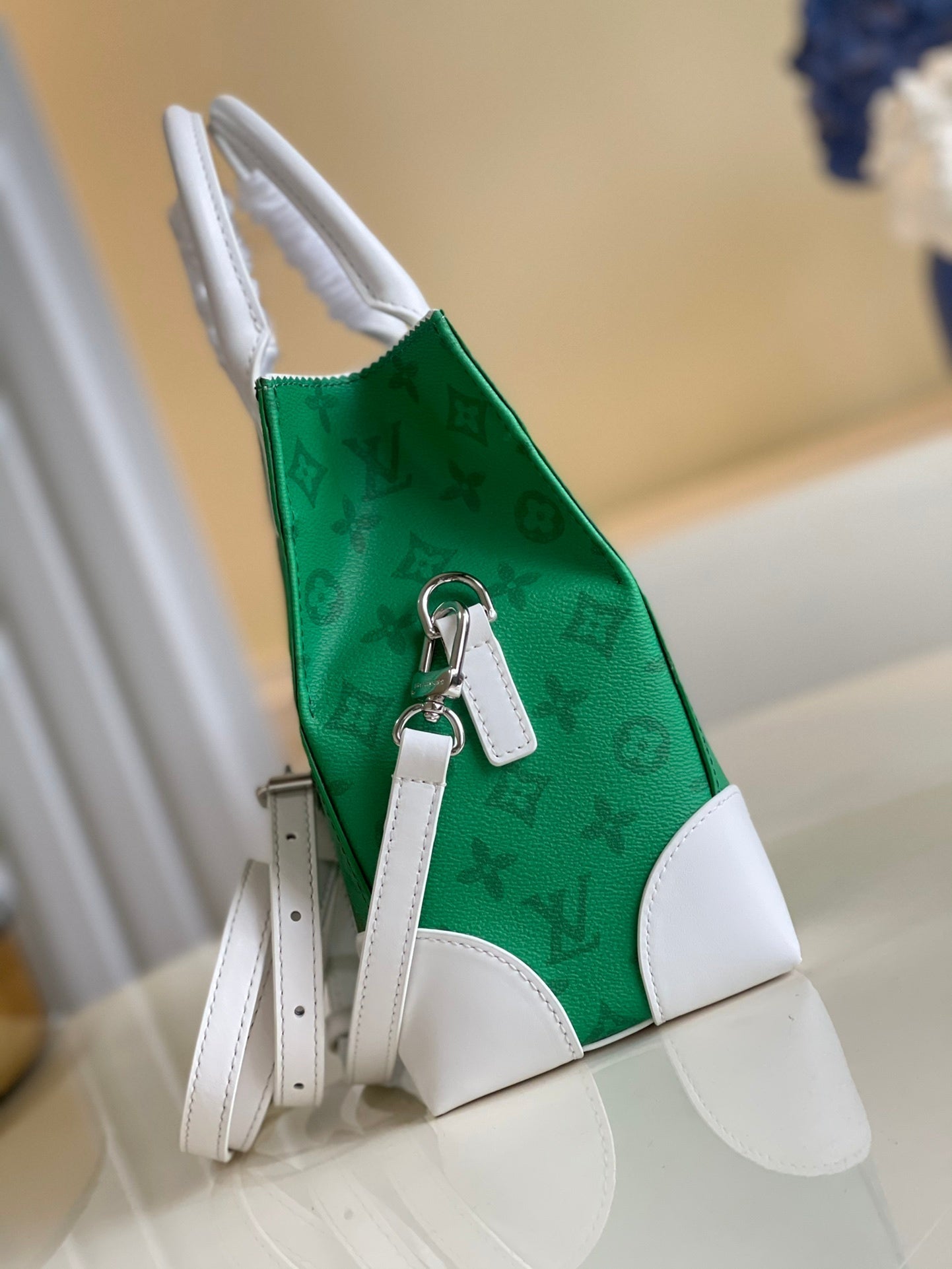 Top Quality Litter Bag  Monogram Canvas Green By Virgil Abloh For Men, Mens Bags, Shoulder And Crossbody Bags 9.4in/24cm Top Quality M80815
