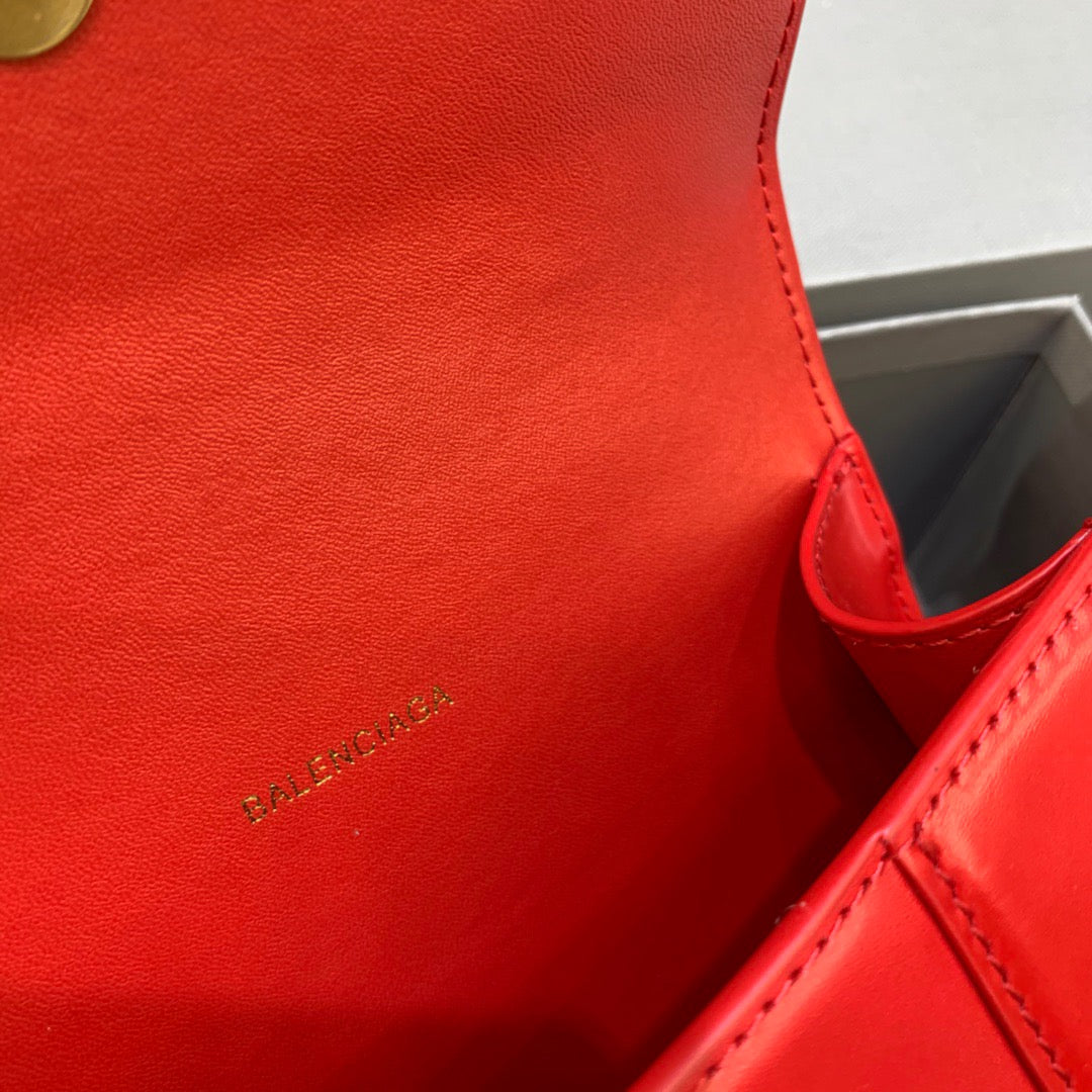 Top Quality Hourglass XS Handbag In Red, For Women,  Bags 7.4in/19cm