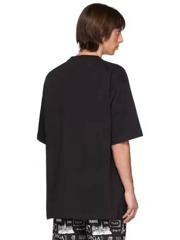 Luxury Balenciaga Trending 2025 Uniform Logo Short Sleeve T-Shirt Black
