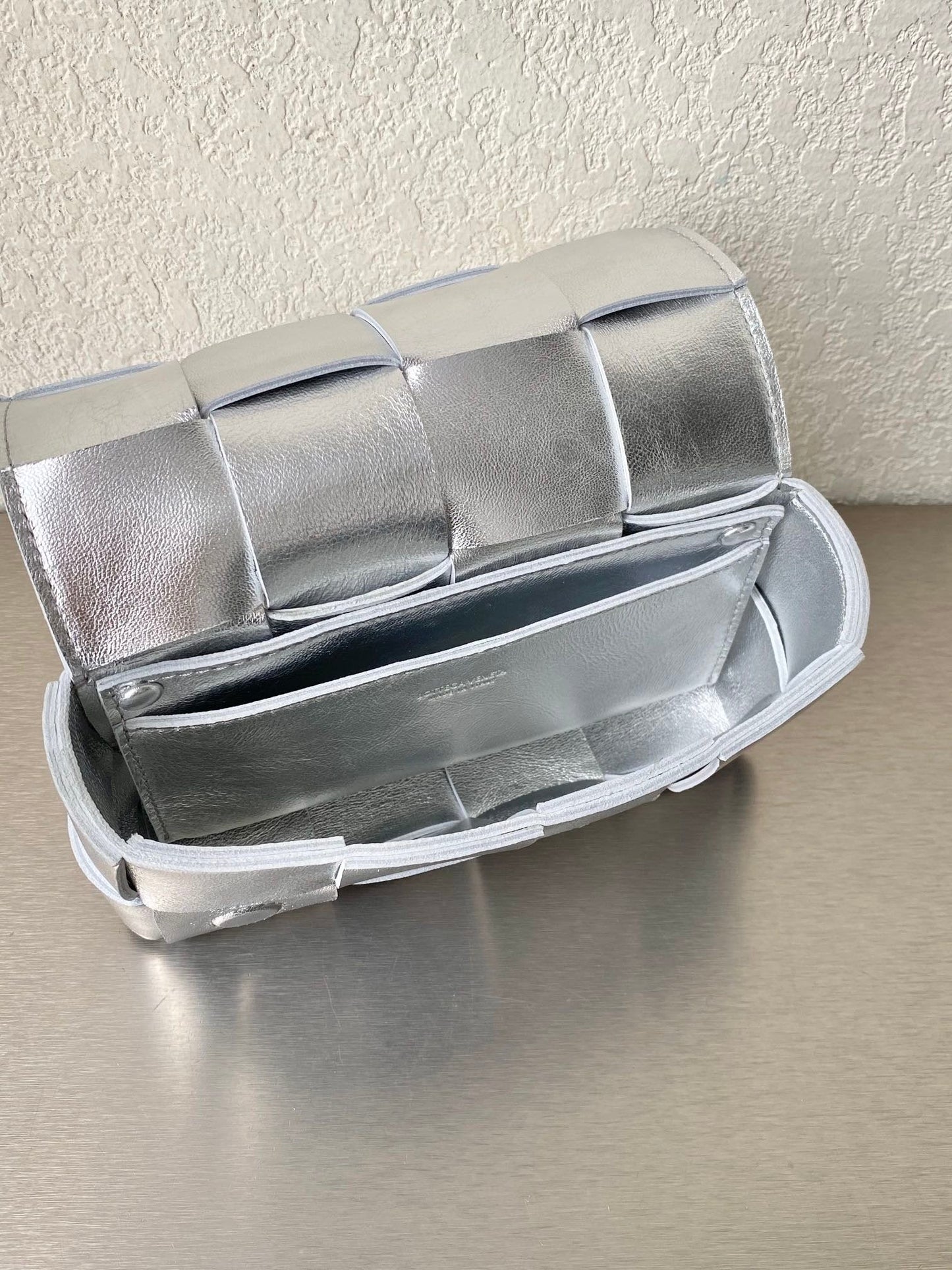 Top Quality Mini Cassette Crossbody Bag Silver, For Women, Bags 6.9in/17.5cm