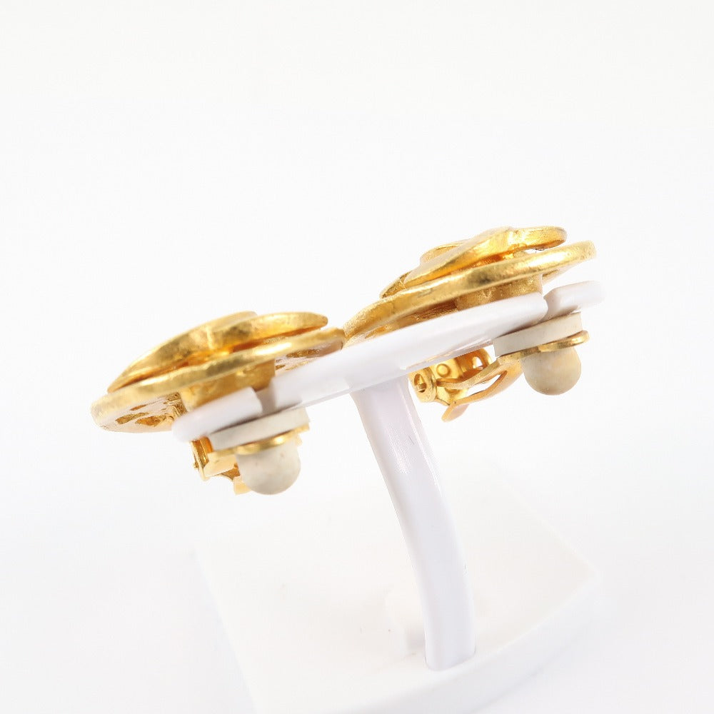 CHANEL Earring Plated Gold gold   Oval Women