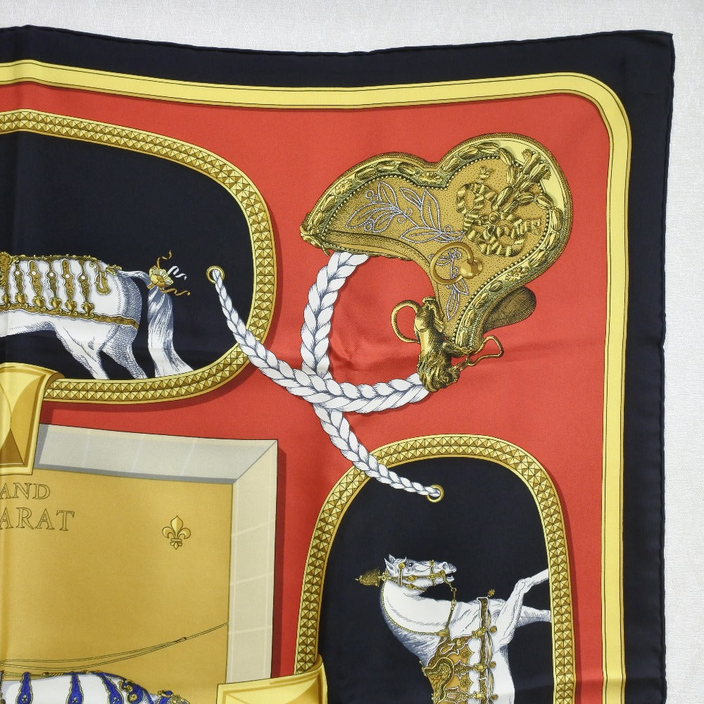 HERMES scarf silk multicolor GRAND APPARAT Carre90 Women  d
