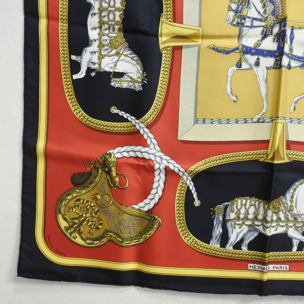 HERMES scarf silk multicolor GRAND APPARAT Carre90 Women  d