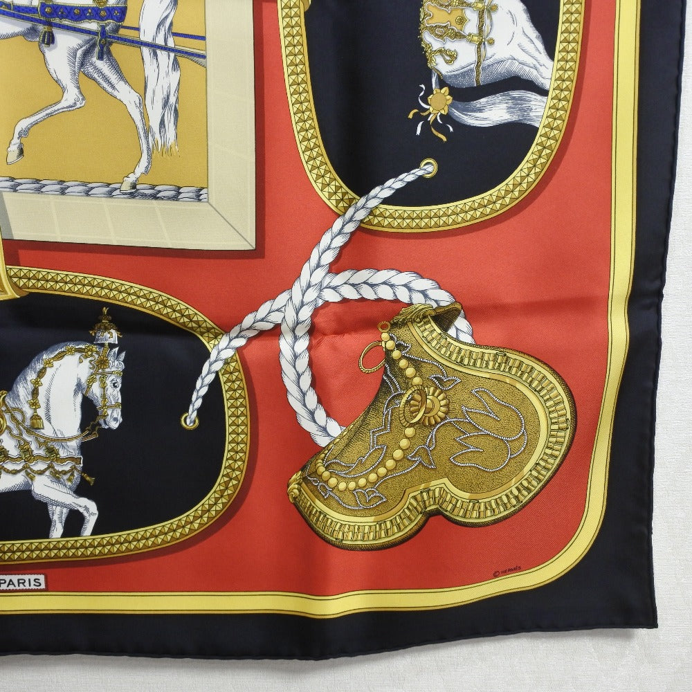 HERMES scarf silk multicolor GRAND APPARAT Carre90 Women  d