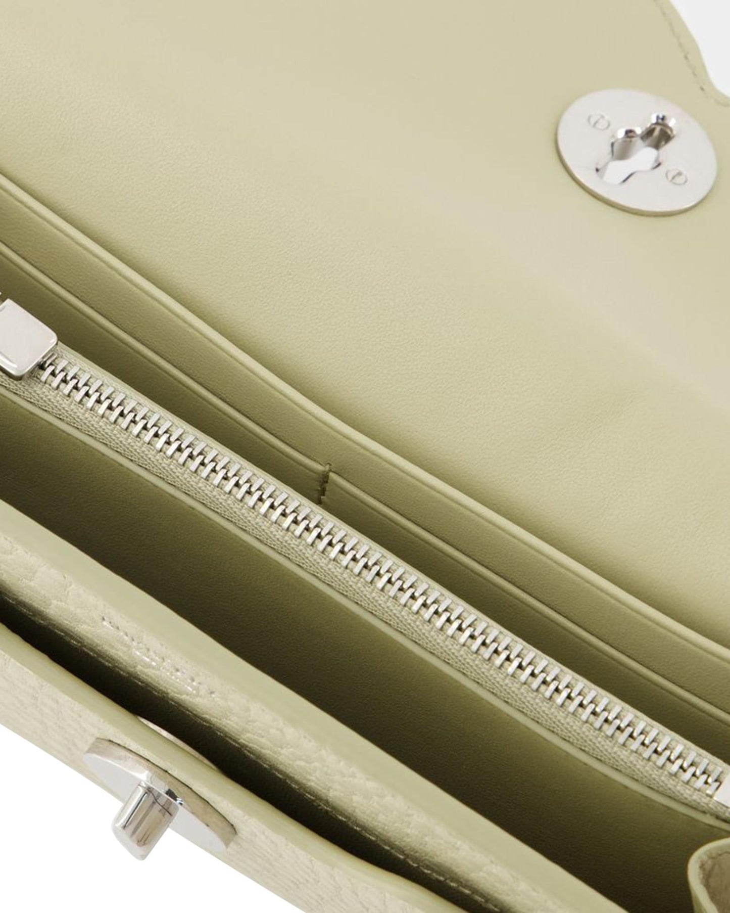 Burberry Scallop Flap Leather Wallet Women Beige Wallets & Pouches