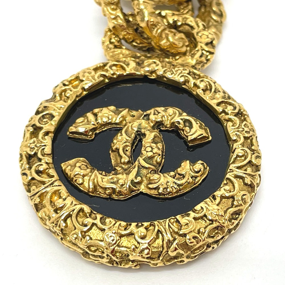 CHANEL Key ring brass Gold x Black COCO Mark   Women