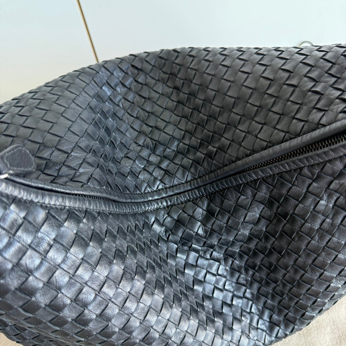 Bottega Veneta Veneta Hobo Maxi Black Leather 51cm