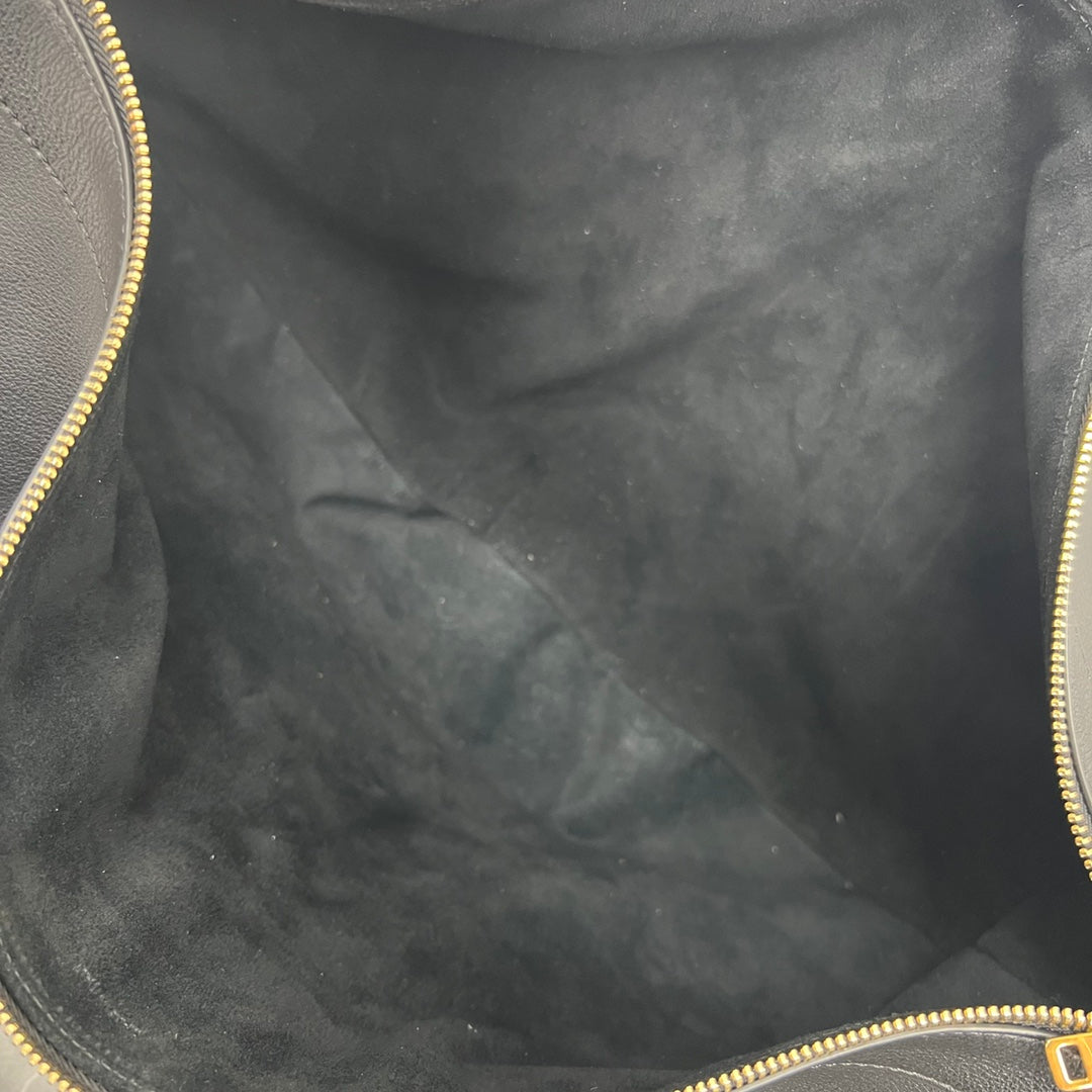 Top Quality Medium Leandre Bag In Supple Black For Women 14in/35cm 197263DV7.38NO