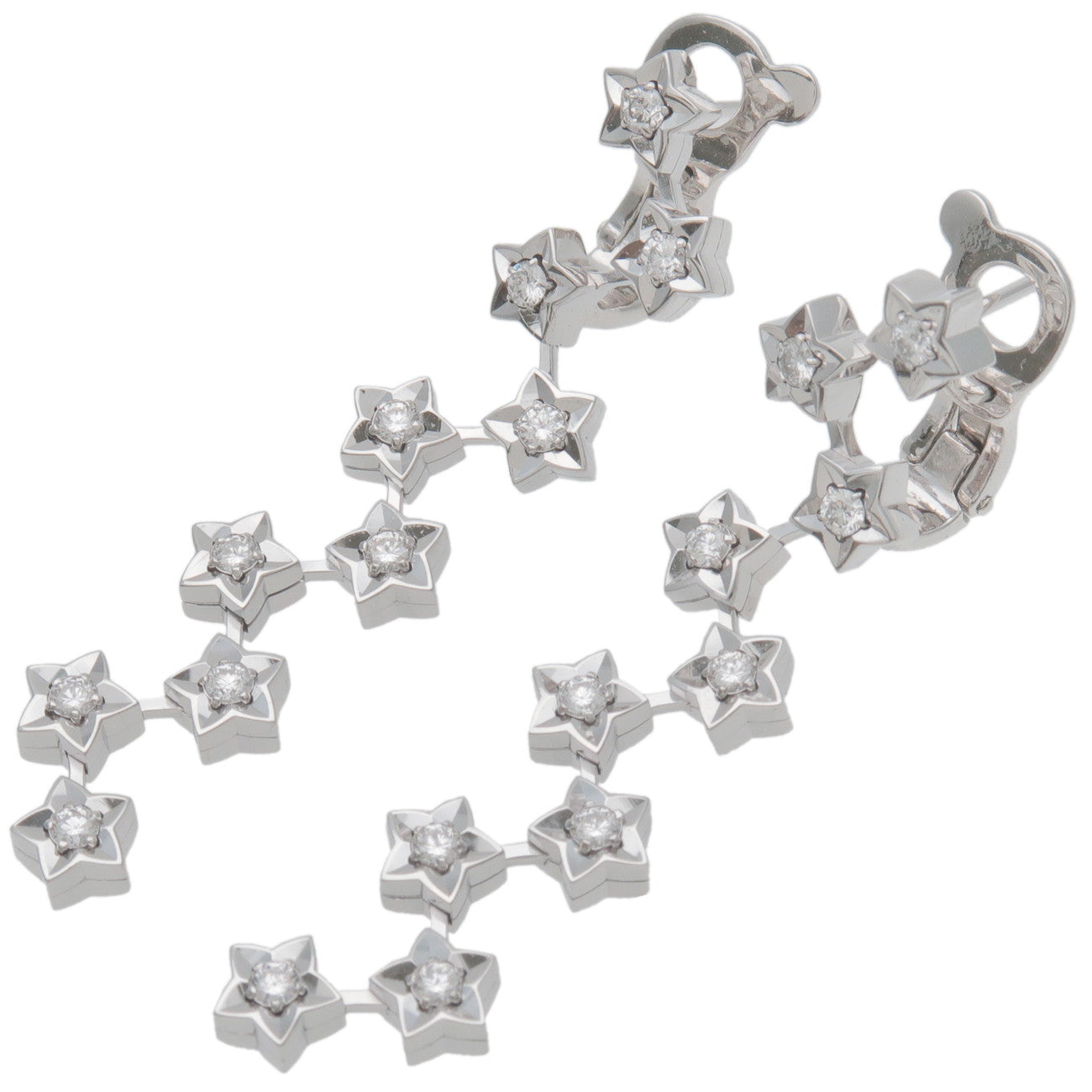 CHANEL Comet 10Px2 Diamond Earrings K18WG 750WG White Gold