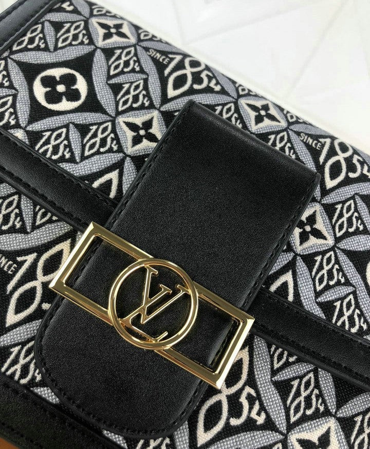 Top Quality Dauphine MM Monogram Flowers Gray For Women,  Shoulder And Crossbody Bags 9.8in/25cm Top Quality M57211