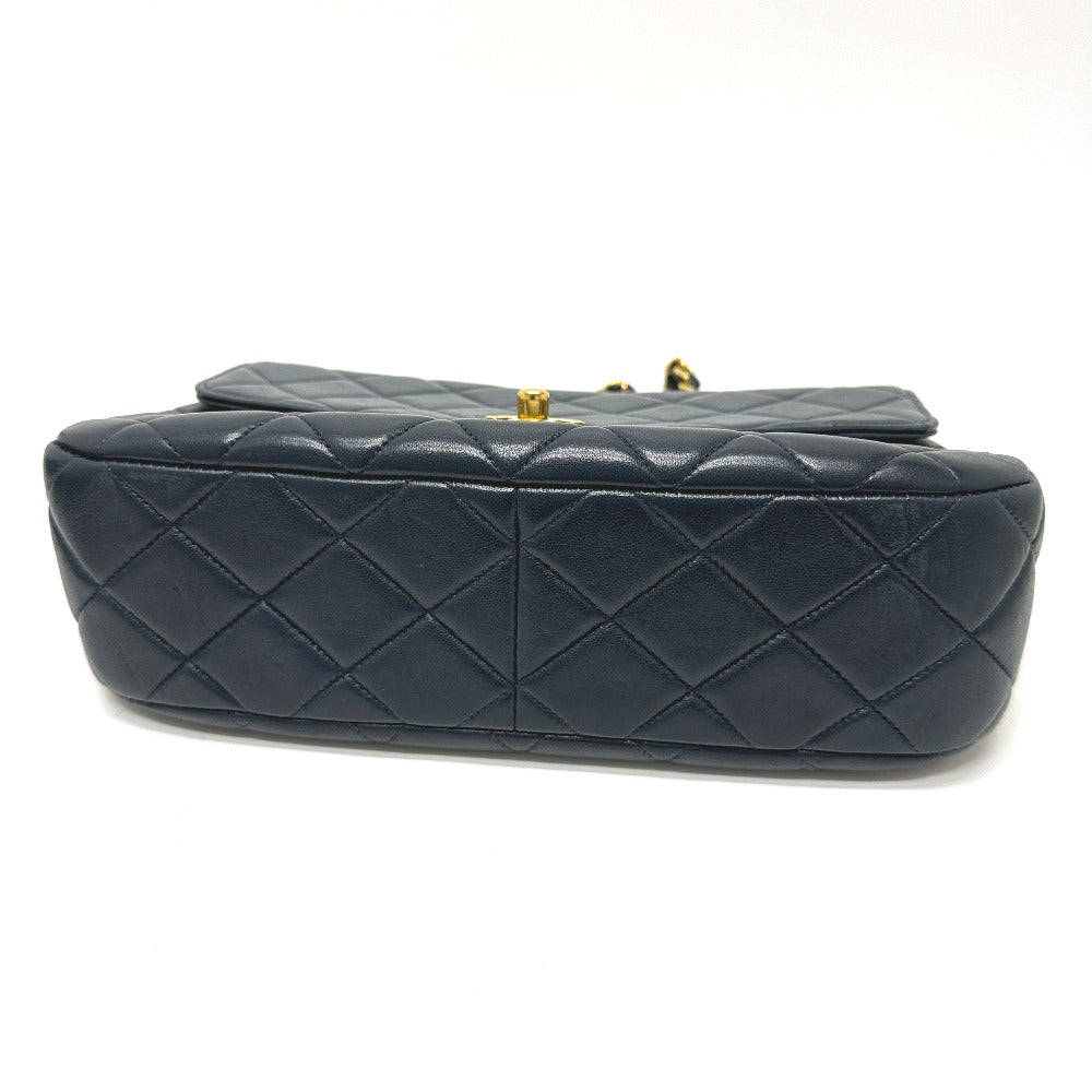CHANEL Tote Bag lambskin Navy Quilting   WChain CC Matelasse COCO Mark