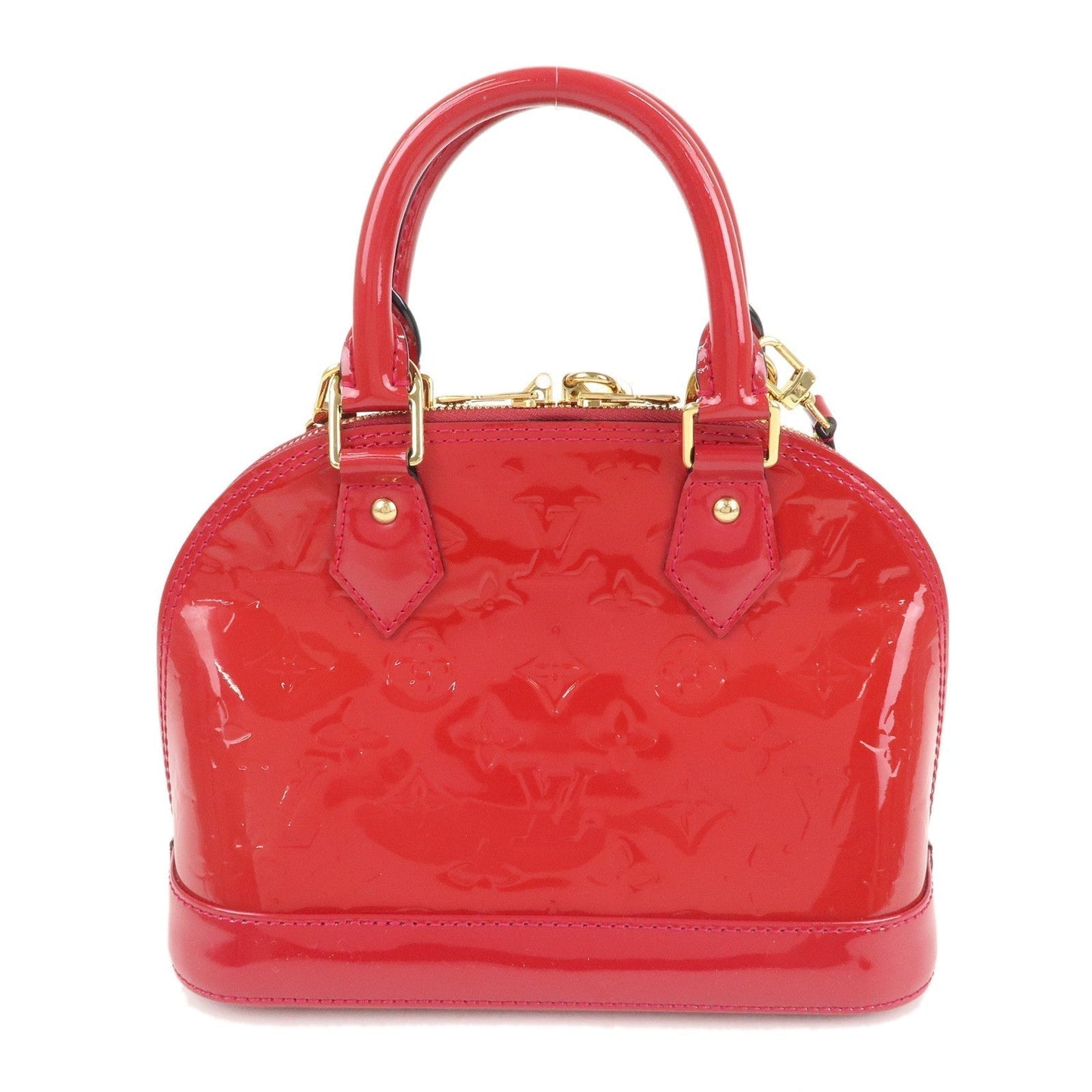 Auth Louis Vuitton Monogram Vernis Alma BB 2Way Bag Rose Indien M91771  d F/S