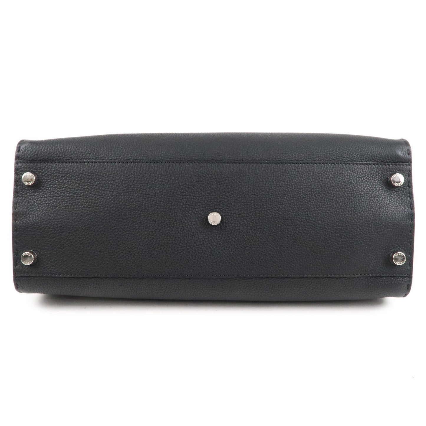 FENDI Selleria Leather Peekaboo Leather 2WAY Bag Black 7VA388