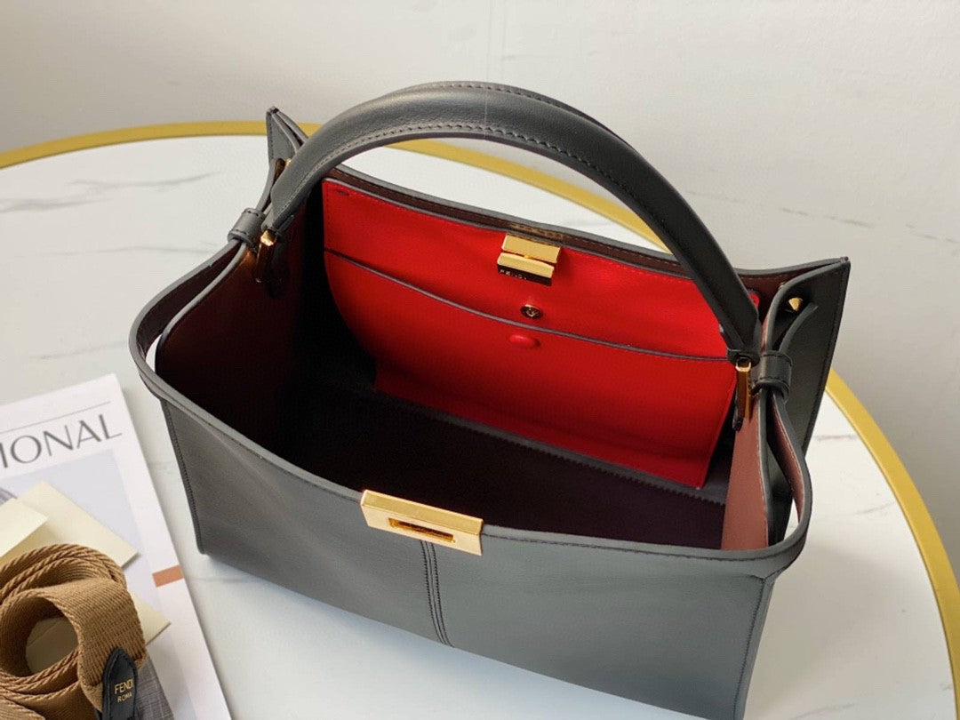 Top QualityTop Quality Peekaboo X-Lite Tote Medium Black Bag For Woman 30cm/12in