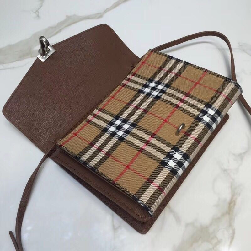 Top Quality Small  Check And Crossbody Bag Brown For Women, Women’s Bags 9in/24cm