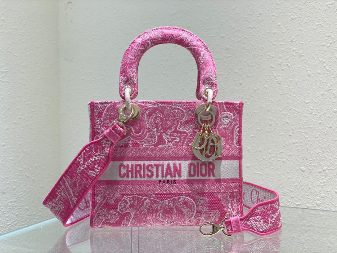 Top Quality MeTop Qualityum Lady D-Lite Bag Pink, For Women, Womens Handbags 24cm/9.5in CD M0565OROC_M956