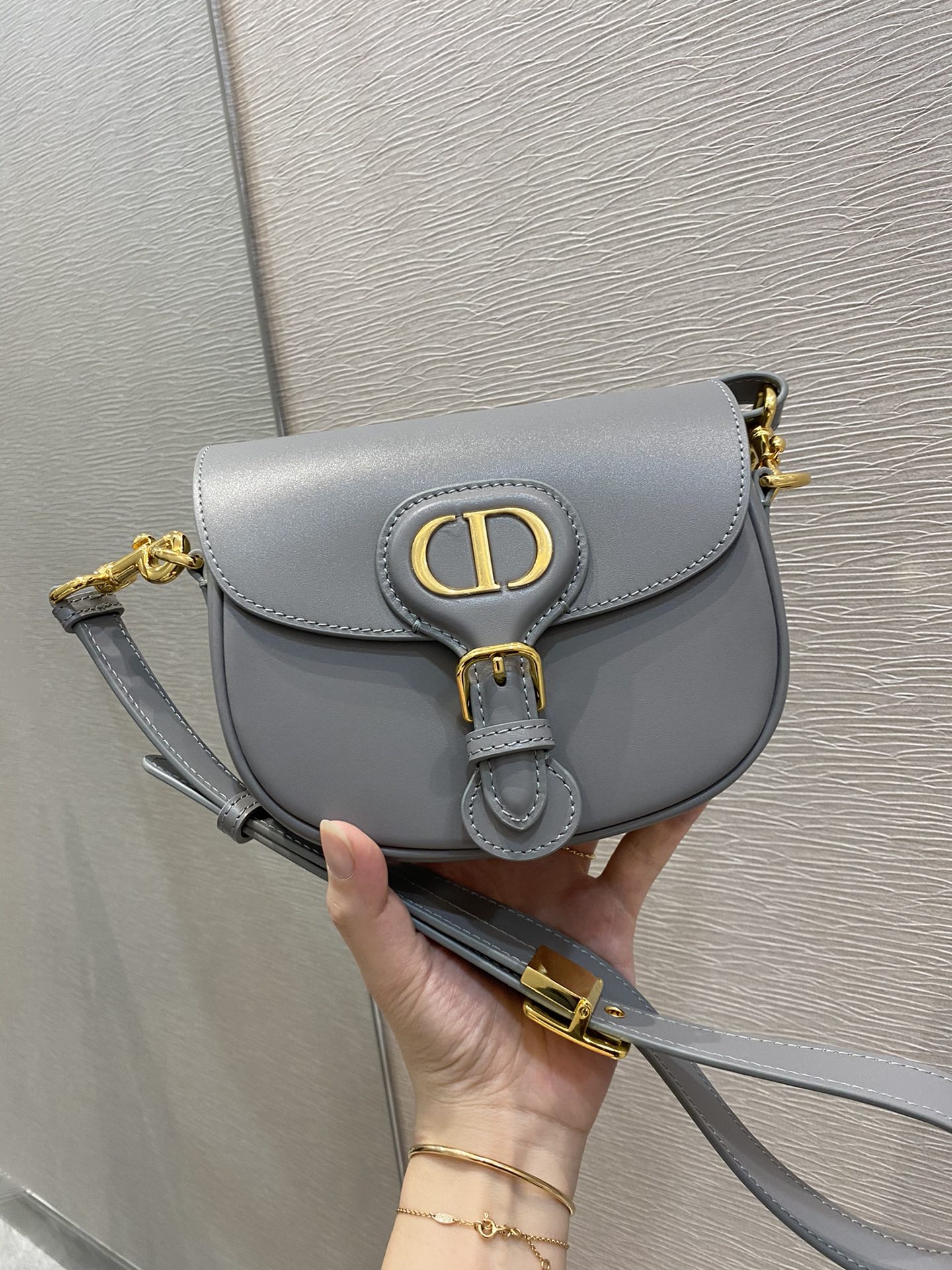 Top Quality Mini Bobby Bag, Grey, For Women Womens Handbags, Shoulder Bags, Crossbody Bags, 18cm CD M9317UMOL_M41G