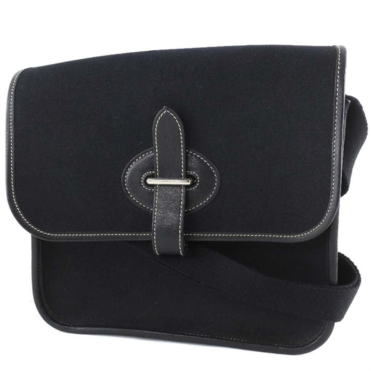 HERMES Shoulder Bag canvas black Buenaben Women  d