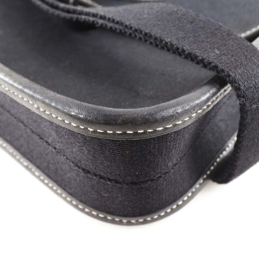 HERMES Shoulder Bag canvas black Buenaben Women  d