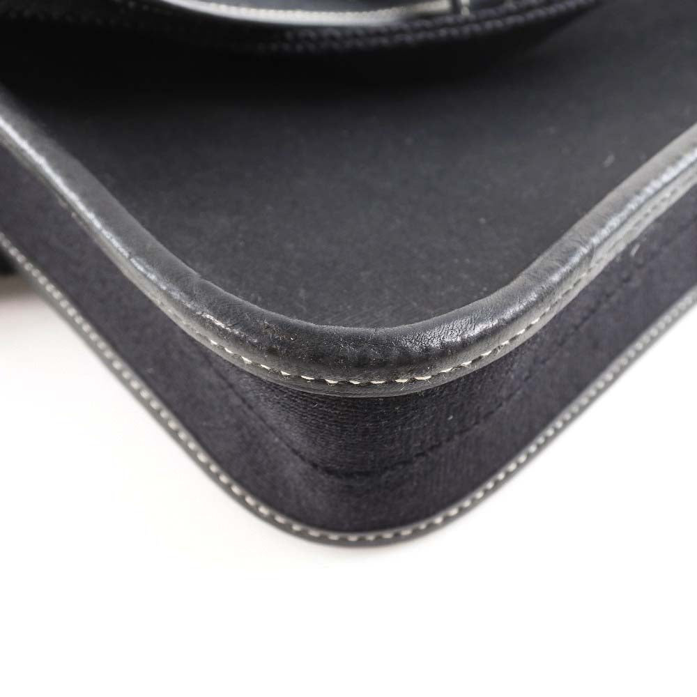 HERMES Shoulder Bag canvas black Buenaben Women  d