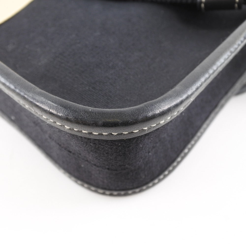 HERMES Shoulder Bag canvas black Buenaben Women  d