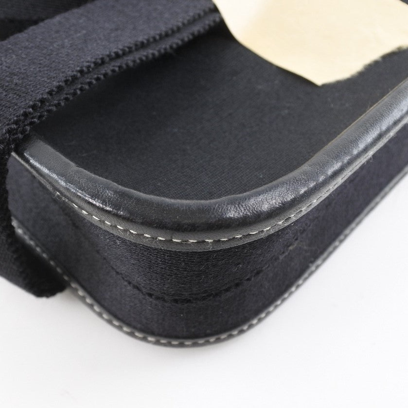 HERMES Shoulder Bag canvas black Buenaben Women  d
