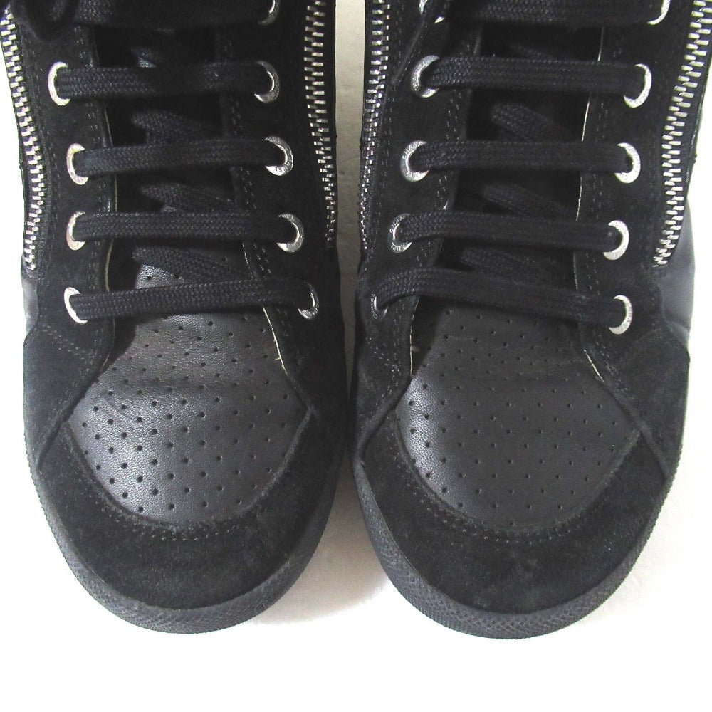 Chanel Coco Mark Pearl Quilted High Cut Sneakers