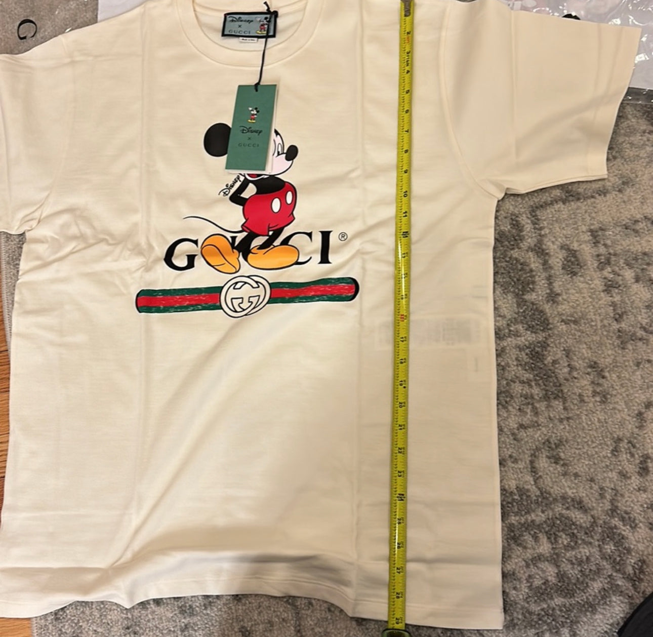 Gucci x Disney Oversized Mickey Mo  Cotton White T-Shirt